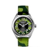 43.0mm Round Leather Quartz Watch Big Face Colorful Vogue For Men