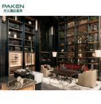 Modern Hotel Lobby Furniture Customized Size Sofa Set Wall Cabinets