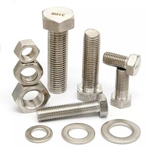 Wholesale Hastelloy Pipe DIN931 DIN933 Duplex Stainless Steel Fasteners Hex Bolt M6 - M64 from china suppliers