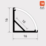 Aluminum Alloy 6063 Corner LED Profile Anodized For LED Light Bar