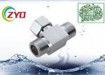 1/2MX1/2MX1/2F Brass Chrome Plated Three Way One Inlet Two Outlet Shower Faucet