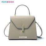 2024 Leather Tote Bag Crossbody with Lockhandbag Fashion Autumn Blue Women's