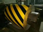 Corrosion Resistant Color Coated Steel Coil Yellow And Black For Traffic