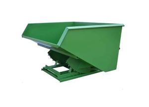 Wholesale Mini 1.5 Cubic Yard Self Dumping Hopper Tipping Bin Industrial Metal Scrap Bins from china suppliers