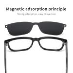 Absorbing Polarized Magnetic Sunglasses Two Lenses Square Men'S Myopia