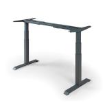 Custom Hospital Wood Grain Sit Standing Laptop Table Single Motor Electric Lift