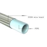 1/4" JIC Female 04 Stainless Steel 304 Braided PTFE Hose For Air Compressor