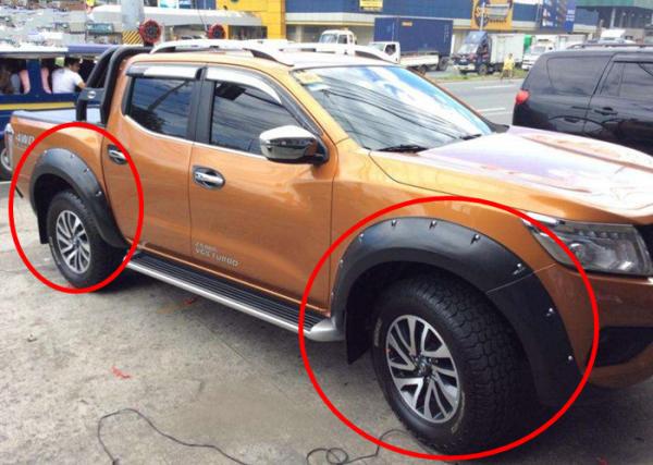 Auto Accessory Over Fenders Wheel Arch Flares for NISSAN NAVARA 2015 2016 NP300