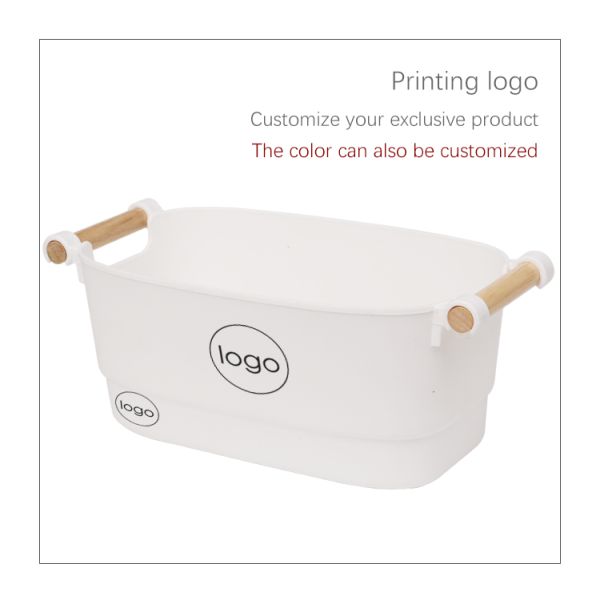 40x21.5cm Plastic Storage Bins With Handles Sundries Organizer