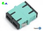 Optical Fiber Adapter OM3 SC - SC Duplex Aqua Color Plastic Long Life With
