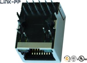Wholesale W/LED 10P8C POE RJ45 Connector Thru Hole , XMP-P11-10F0-GY-CT1 from china suppliers