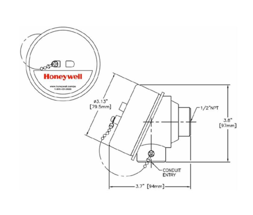 Honeywell Pressure Temperature Transmitter STT820 Rigid Probe Assembly Without Thermowell