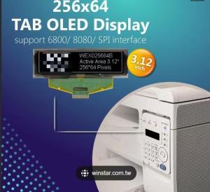Wholesale 3.12 Inch OLED Display 256*64 Pixel Winstar Customize Bule With SSD1322U from china suppliers
