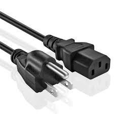 Black American Three Prong Extension Cord Custom Length For Electrical Powered