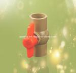 Low Temperature Socket PVC Ball Valve for 11/4" Brown Water Pipe in Brazil
