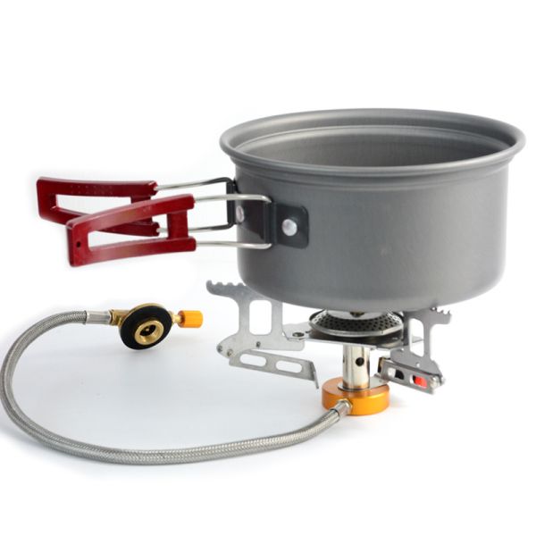 Wholesale Outdoor Non Stick Aluminum Camping Cookware Set Portable Folding Cooking Pot