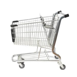 Wholesale American Style 125L Customized steel Cart Supermarket Shopping Cart With Advertising Board from china suppliers