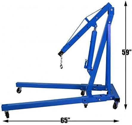 The wheels of the crane have a maximum weight capacity of 1000 lbs ensuring smooth and stable movement of heavy loads