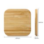 Bamboo Wireless Mobile Charger for Qi Enable Smartphone OEM / ODM Acceptable