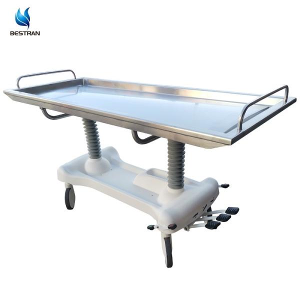 Heavy Duty Hydraulic Mortuary Stretcher 500lb Capacity Ergonomic Lift For Morgue