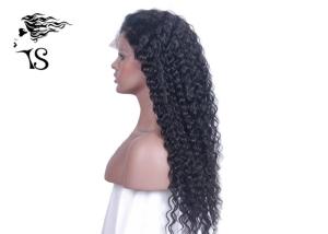 Wholesale Long Black Full Lace Human Hair Wigs Deep Wave No Tangle Indian / Brazilian Hair from china suppliers
