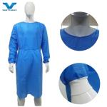 Cross Infection Prevention Adult Gown Blue SMS Fabric Disposable Surgical