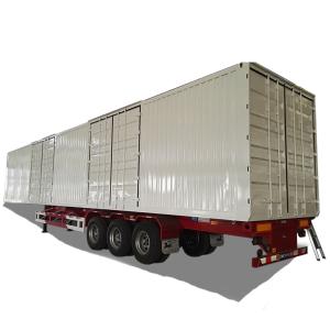 Wholesale 3 Axles 12 weheels container 50 tons heavy duty Van Semi Trailer from china suppliers