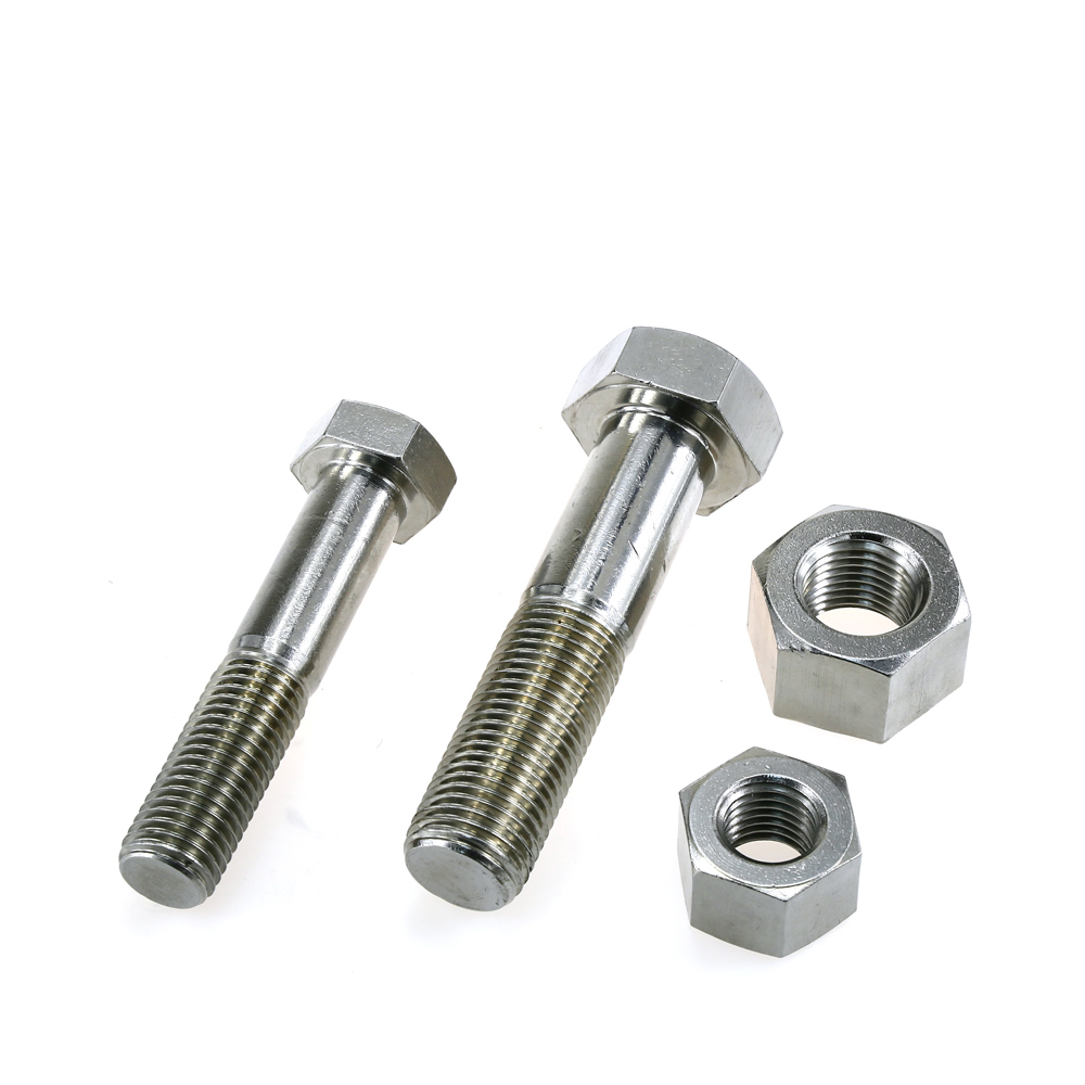 SS M4 M5 M6 M8 M10 M12 Heavy Hex Headed Cap Screw Machine Bolt and Nuts Hex Machine Tap Bolt for Heavy Duty Applications