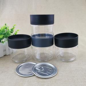 Stackable Black Screw Cap 438 Ml 51g Transparent PET Jar