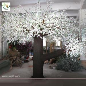 Wholesale UVG large artificial decorative tree white wedding trees with cherry flower for event planner CHR044 from china suppliers