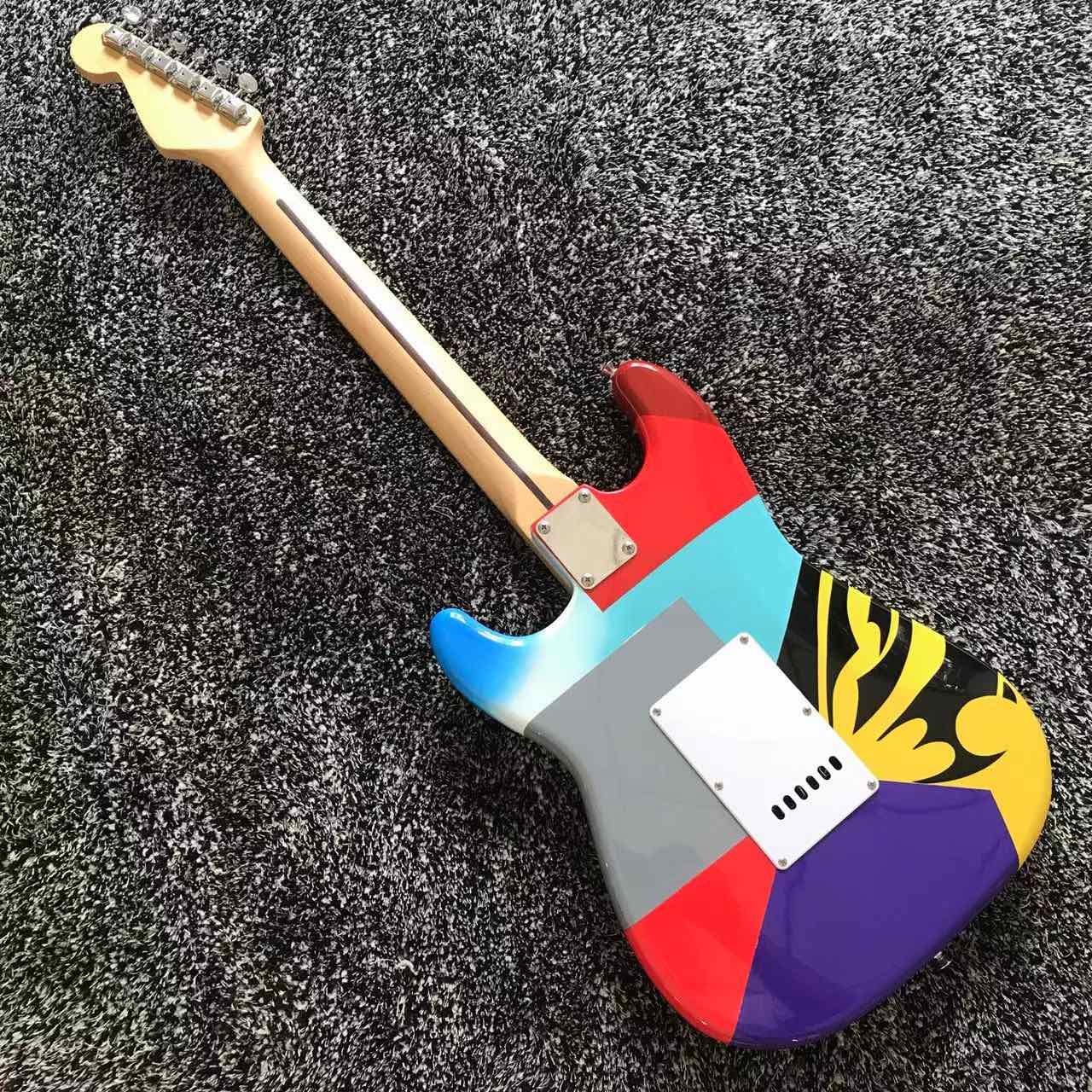Custom Painted Strat Electric Guitar Accept OEM