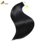 Black Invisible Tape In Hair Extensions One Sided 100g Virgin Human Hair