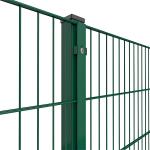 Powder Coated 2D Double Wire Fence Black 868 Mesh Fence Panel