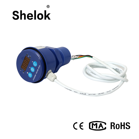 LED 40 KHz 0.3%FS ultrasonic DC12V pool water sewage fuel level meter