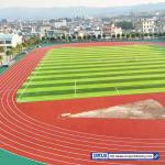 All Weather High Strength Eco Sports Flooring 13mm Thickness Running Track red