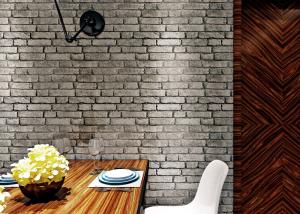 Wholesale 3D Brick Effect Washable Vinyl Wallpaper For House Decoration , 0.53*10M size from china suppliers