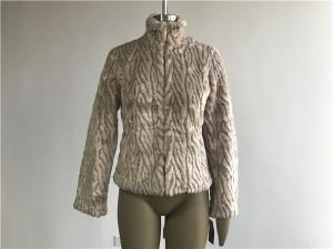 Wholesale Milk Textured Ladies Faux Fur Coats Funnel Neck Chubby Coat TW75506 from china suppliers