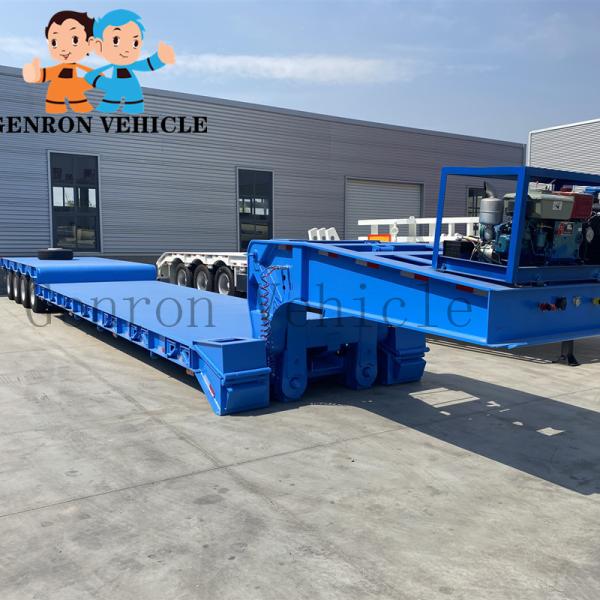 18200x3600x1300mm Detachable Gooseneck Low Deck Semi Trailer Truck To Dominican