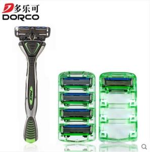 Wholesale 6 Blades Dorco razor for shaving , Pace 6 blue lubricating strip Razor Cartridges from china suppliers