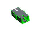 Ceramic Sleeve Fiber Optic Adapter With Shutter Standard IEC Size Low Insertion