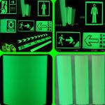 OEM 0.62m Photoluminescent Self Adhesive Vinyl Glow In The Dark Vinyl Stickers
