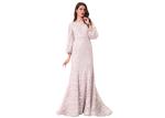 Mermaid Balloon Sleeve Saudi Arabic Evening Gowns Fully lined OEM / ODM