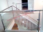 Spigot Bracket Outdoor Glass Balustrade Toughenend Glass Railing Handrail