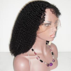 Wholesale Natural Black Top Quality Kinky Curl Texture Peruvian Remy Hair Wigs from china suppliers