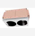 Telecom Zipper Fin Brushed Copper Pipe Heat Sink 50g-1000g ROHS Certificated