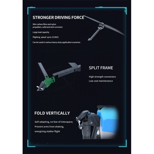 Cargo 50KG Payload Drone Delivery Drone Dual Battery High Load Unmanned Aerial Vehicle Transport Drone