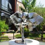 Custom Stainless Steel Cast Elephant Head Sculpture for Wholesale