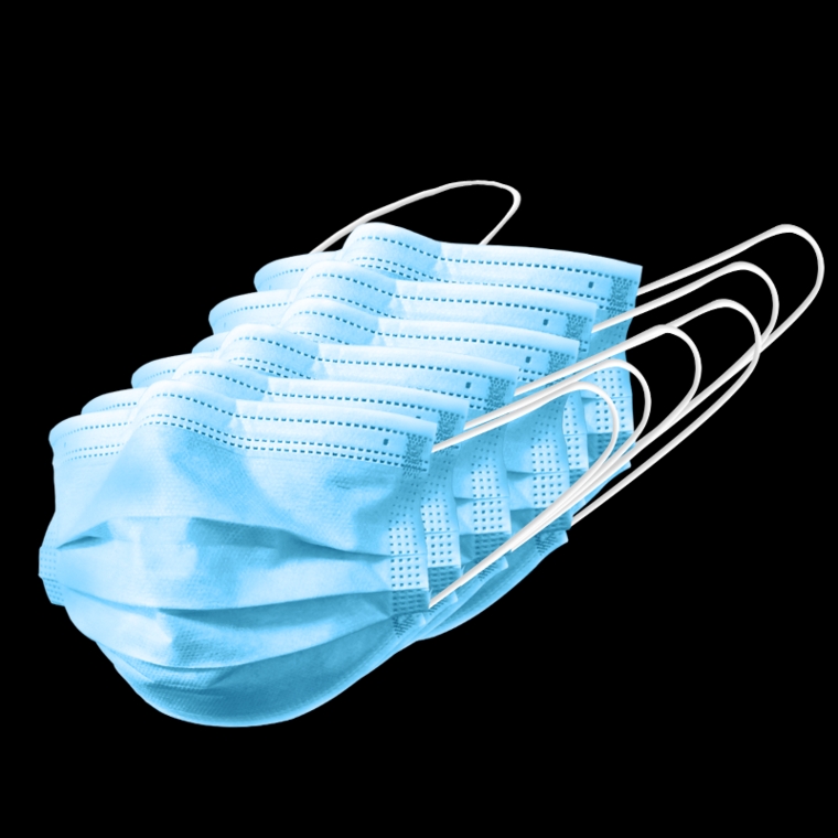 Foldable Disposable 3 Ply Face Mask With Wearloop For Safety And Air Pollution