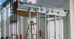 Silver Aluminum frames Telescopic Sliding Door Width 3000-6000 mm Open time 0-9