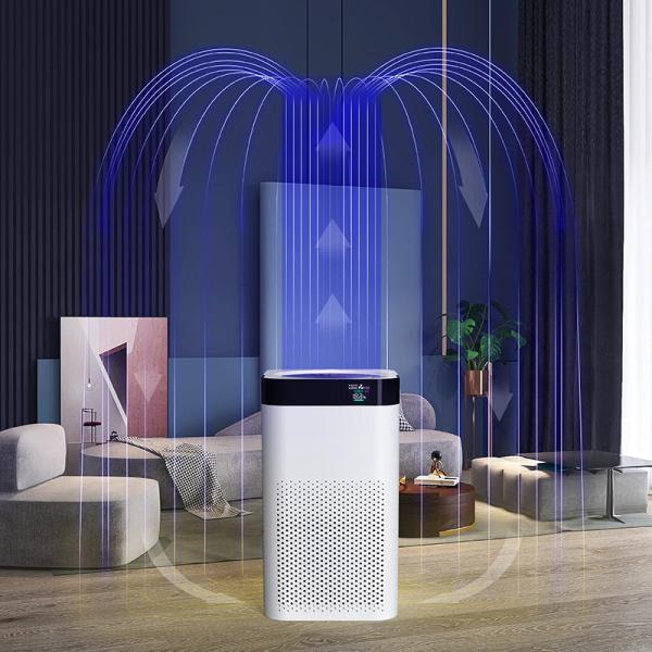 Khaki OEM Pure Portable Air Purifier UV Light HEPA 20m2 Intelligent Desk Air